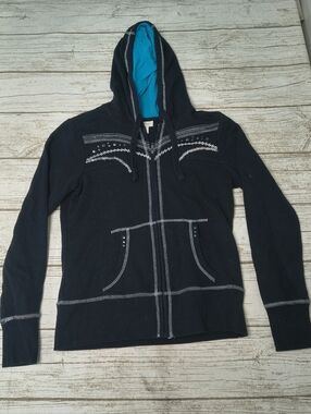 Ariat Black Full Zip Western Cowgirl Hoodie Women Size Small